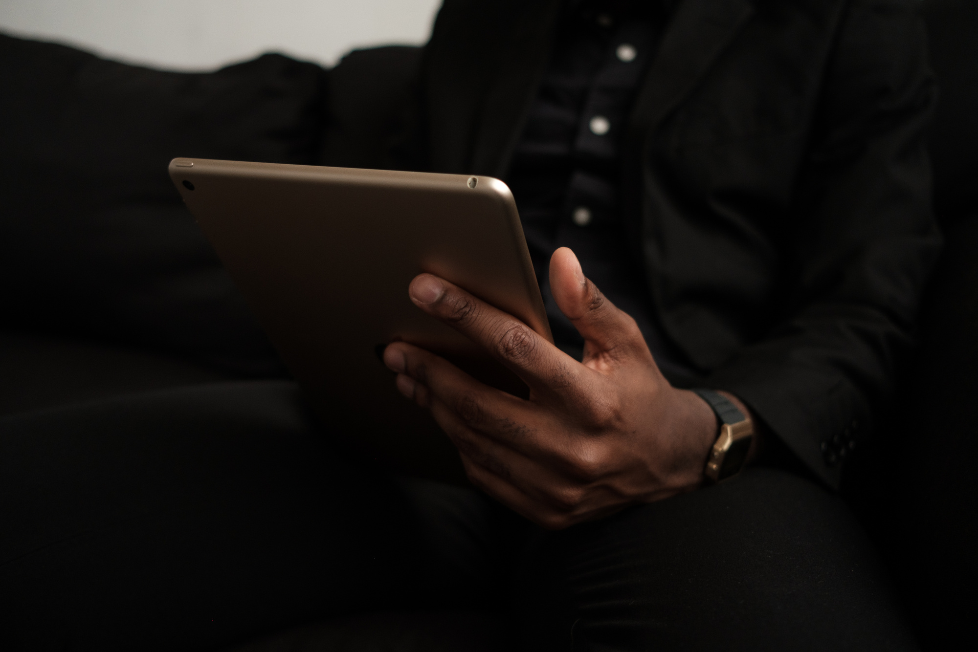 Man Using Tablet